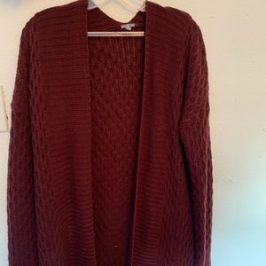 Burgundy cardigan